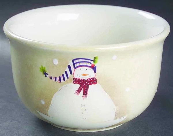 SNOWMATES CREAM CEREAL BOWL