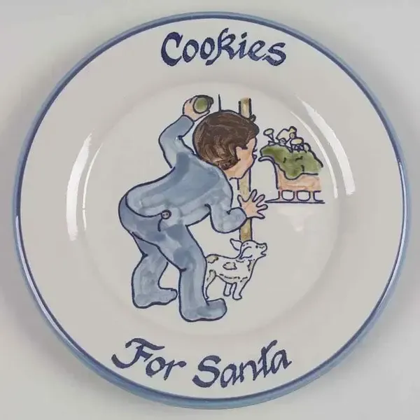 COOKIES FOR SANTA LUNCHEON PLATE 9"