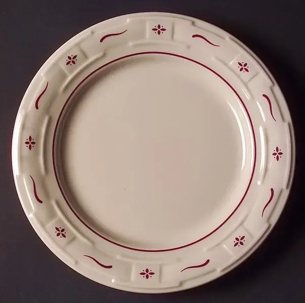 WOVEN TRADITIONS RED LUNCHEON PLATE 9"