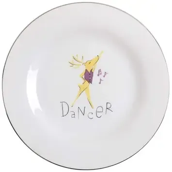 REINDEER SALAD PLATE 8 1/2" DANCER
