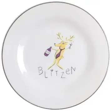 REINDEER SALAD PLATE 8 1/2" BLITZEN