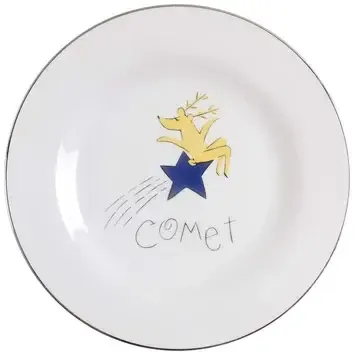 REINDEER SALAD PLATE 8 1/2" COMET