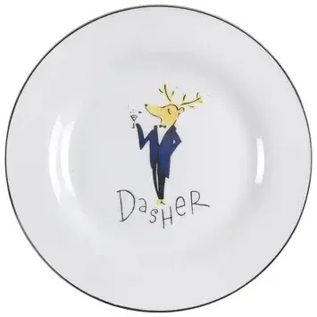 REINDEER SALAD PLATE 8 1/2" DASHER