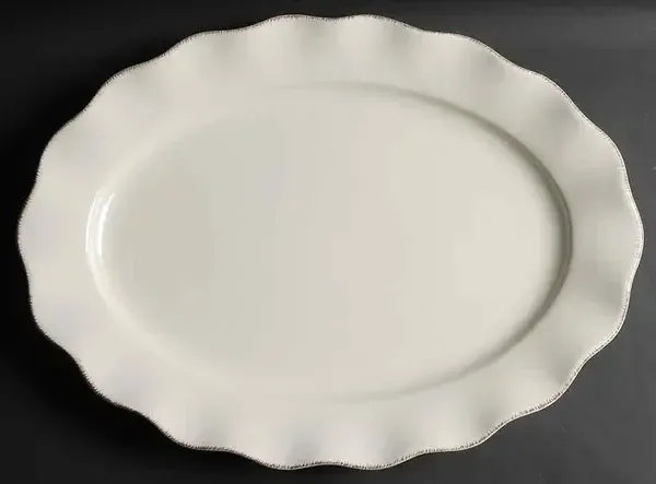 HARVEST CREAM OVAL SERVING PLATTER 20 3/8"