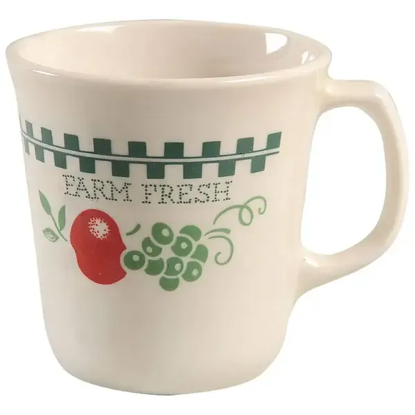 FARM FRESH MUG 3 1/2" PATTERNED
