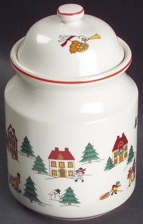 JOY OF CHRISTMAS CANISTER 6 3/4"