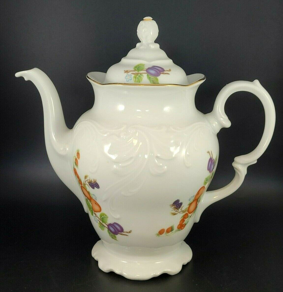 FRUIT GARLAND COFFEE POT