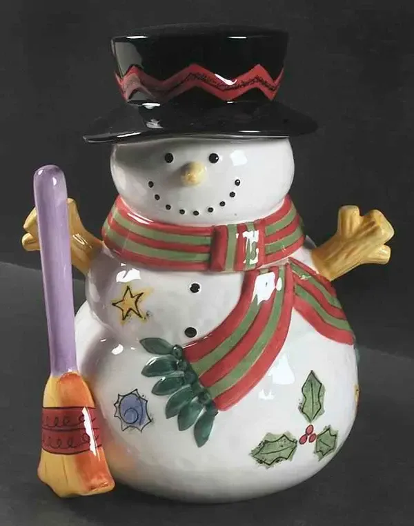 SWEETE SHOPPE CHRISTMAS COOKIE JAR SNOWMAN