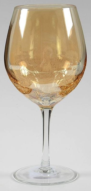 AMBER CRACKLE LUSTRE RED WINE 8 5/8&quot;