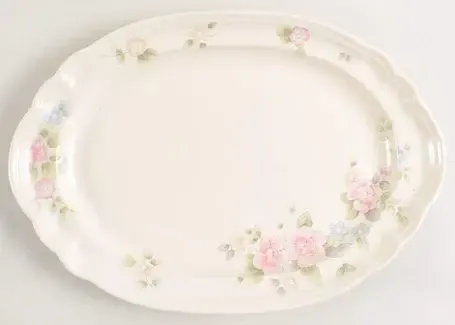 TEA ROSE PLATTER OVAL 13"