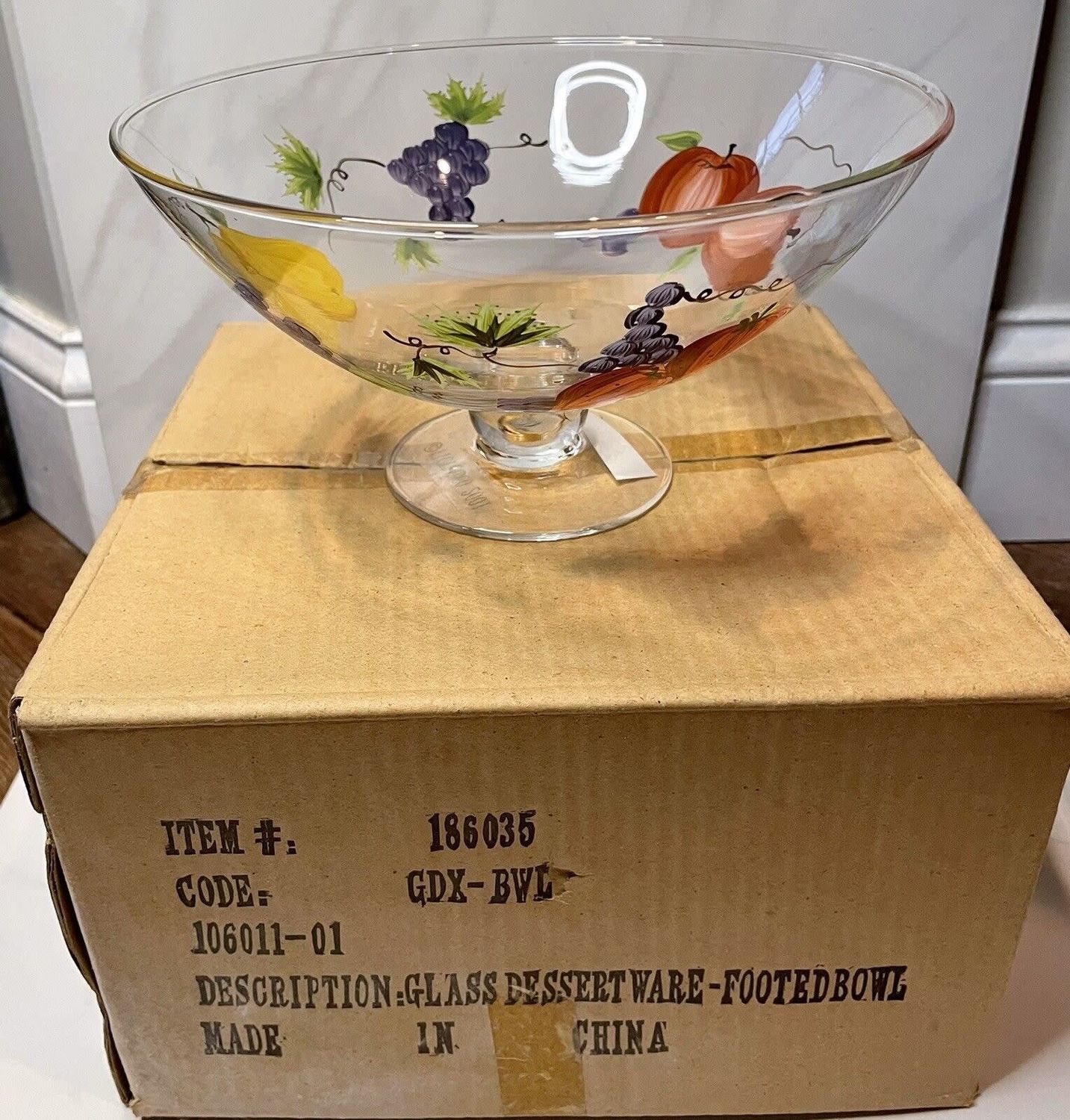 HAIND PAINTED FRUIT SALAD BOWL 9"