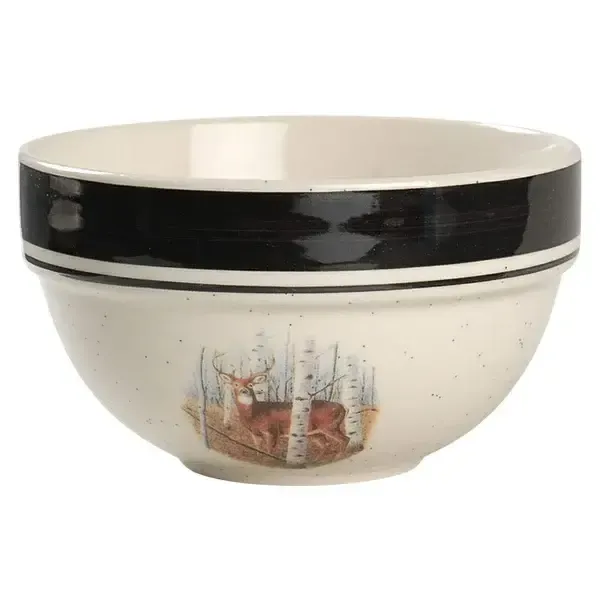 WHITE TAIL CEREAL BOWL 6 3/8"