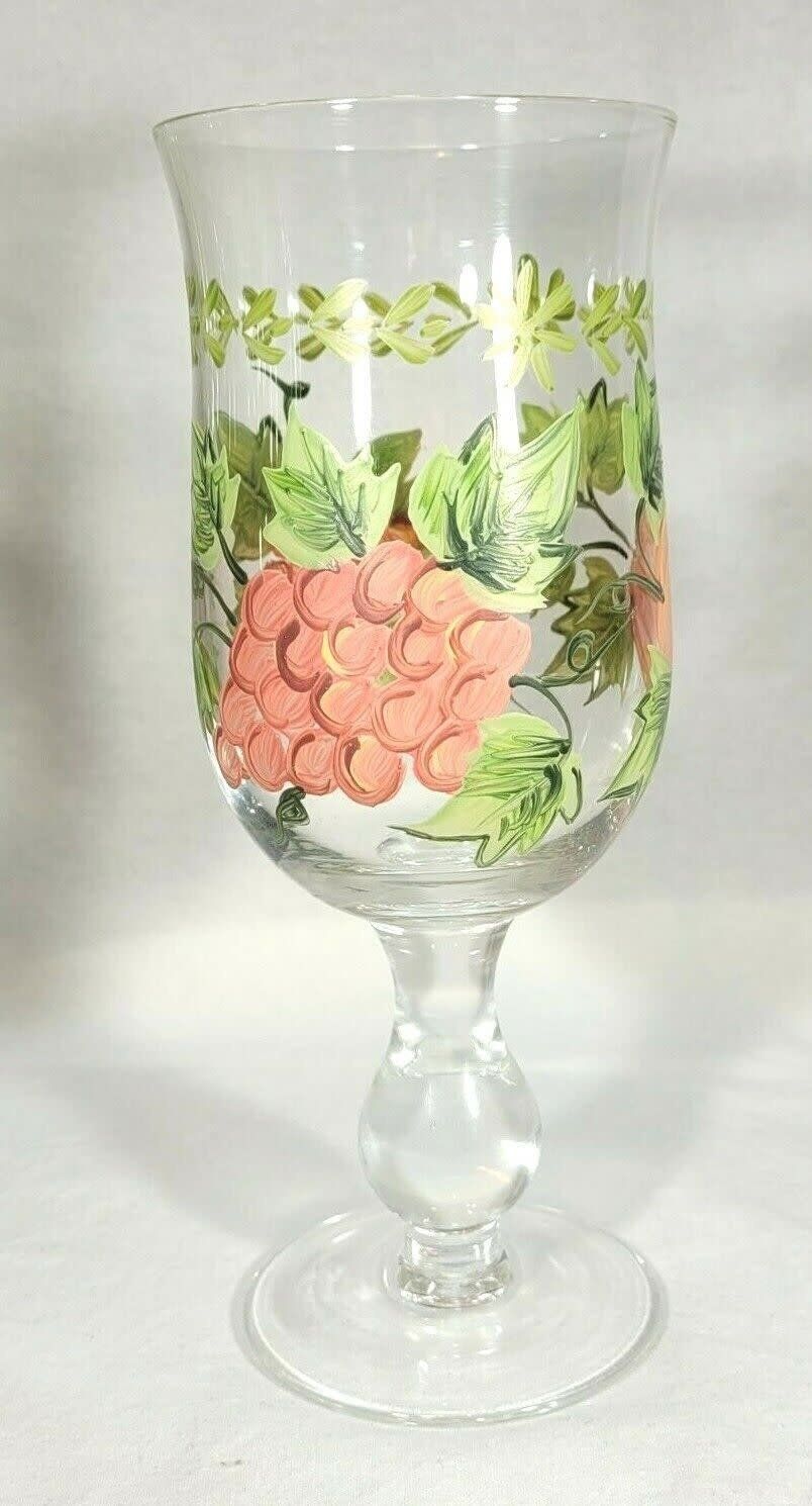 FLORAL MANOR WINE GOBLET 7 7/8"