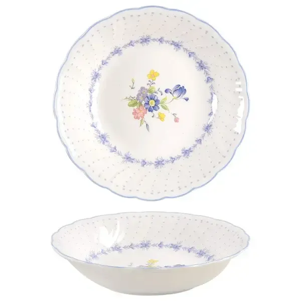 BLUE PEONY BOWL 7 3/8"
