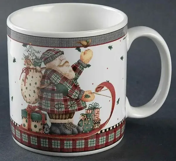 SLEDDING CHARACTERS MUG  3 3/4"