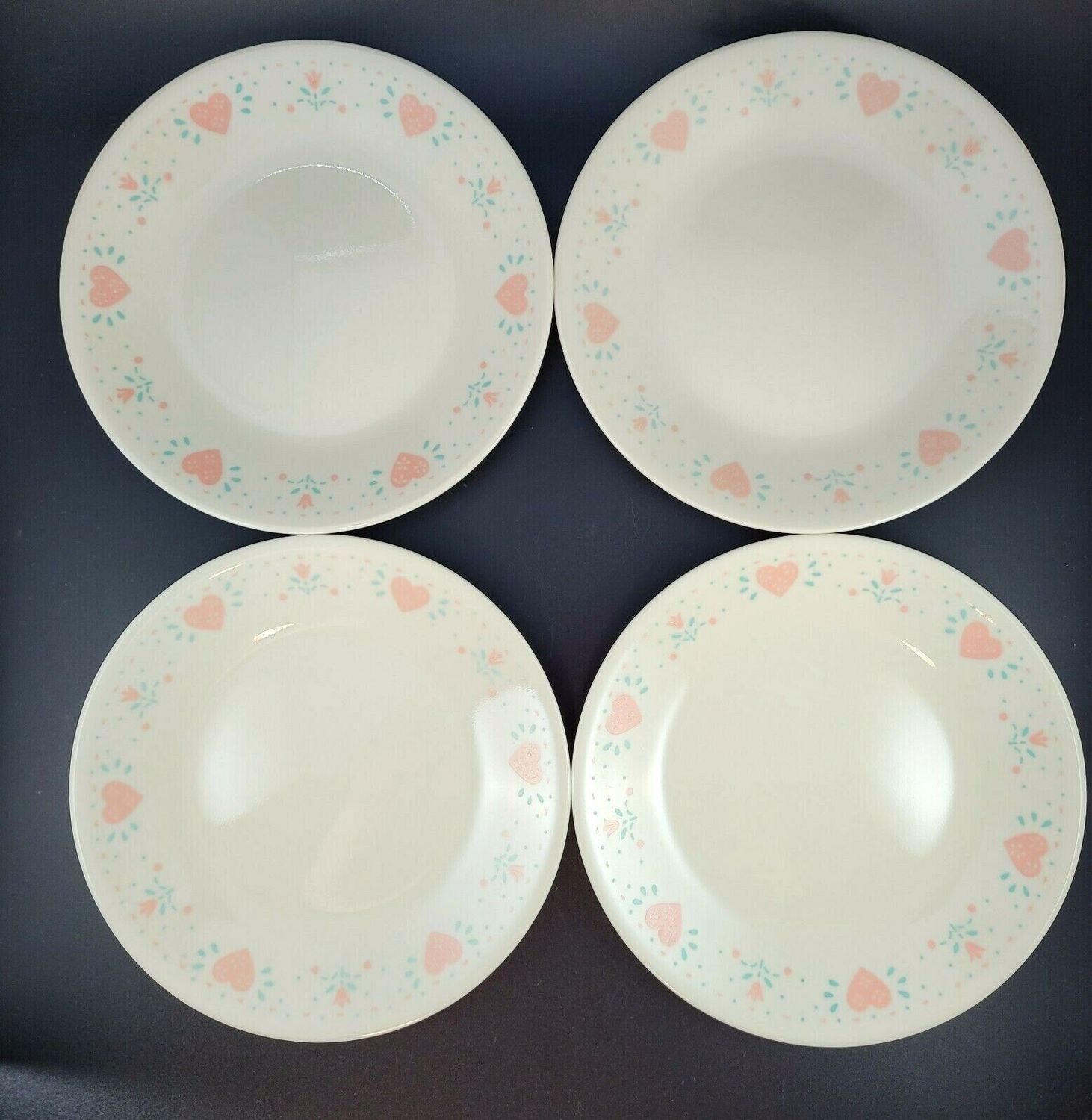 FOREVER YOURS HEARTS BREAD &amp; BUTTER PLATE 6 3/4"