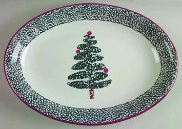 CHRISTMAS TREE PLATTER 16"