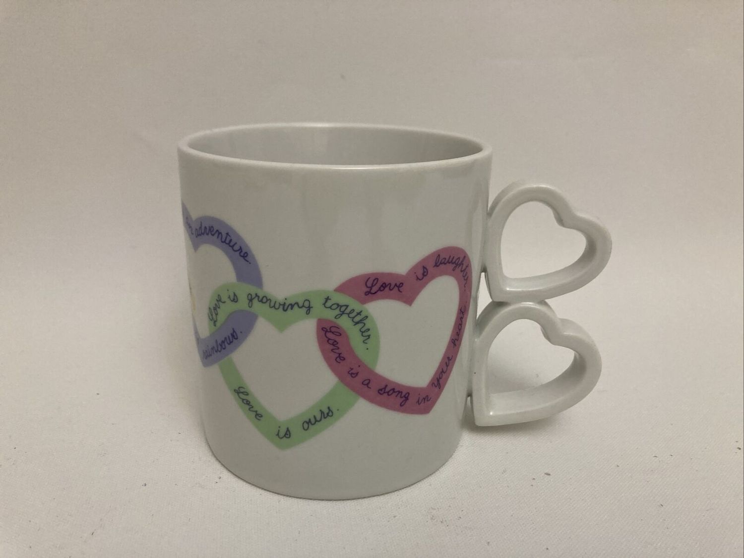 LOVE IS... HEARTS MUG 3 3/4"