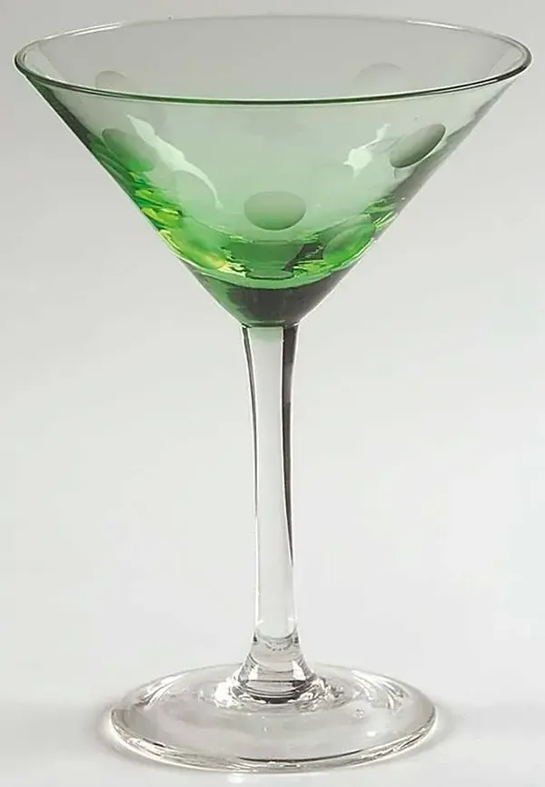 POLKA DOT MARTINI 6 3/4" GREEN