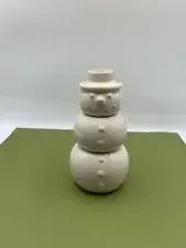 STACKED SALT &amp; PEPPER SNOWMAN TOOTHPICK HOLDER