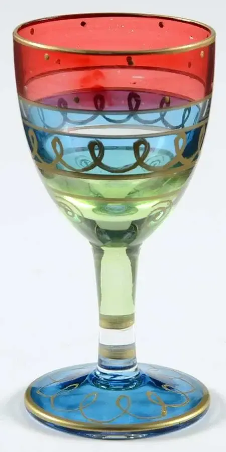 HANDPAINTED FESTIVE CORDIAL 4"