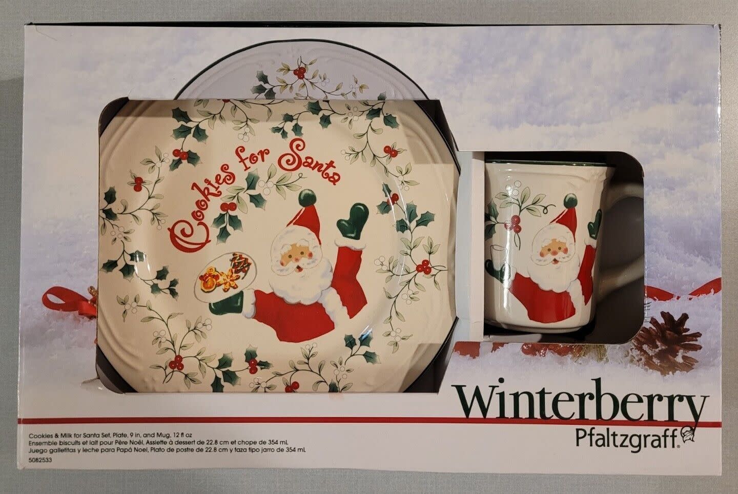 COOKIES FOR SANTA AND MILK MUG SET