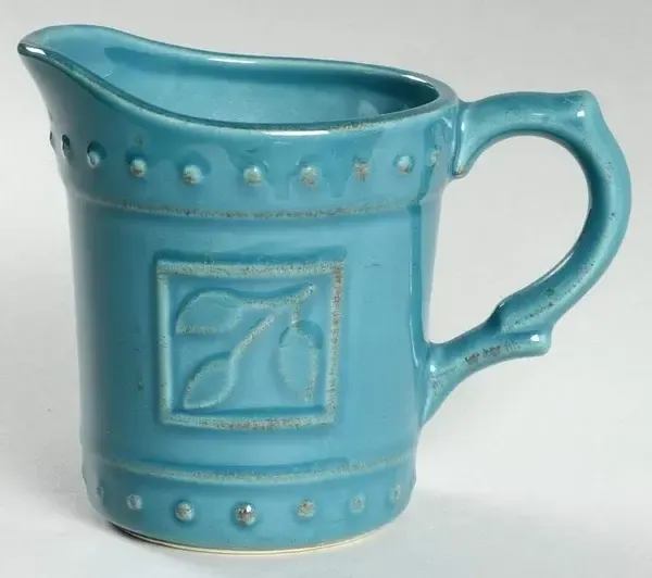 SORRENTO TEAL CREAMER  4 1/2"