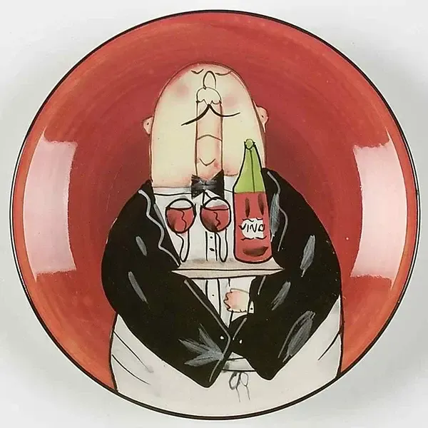 DINNER IS SERVIED DIP BOWL -VINO 5 1/4'