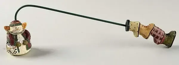 SNOW ANGEL VILLAGE CANDLE SNUFFER 10 1/2"