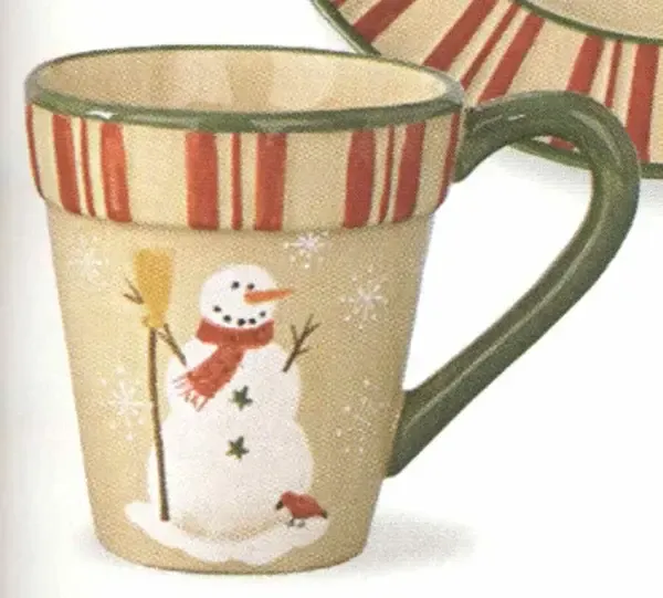 HOLLY JOLLY MUG 4 1/4'