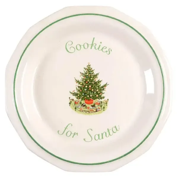 CHRISTMAS HERITAGE COOKIE PLATE 8 1/4"