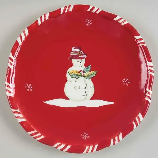 JOLLY OL SNOWY SALAD PLATE SNOWMAN