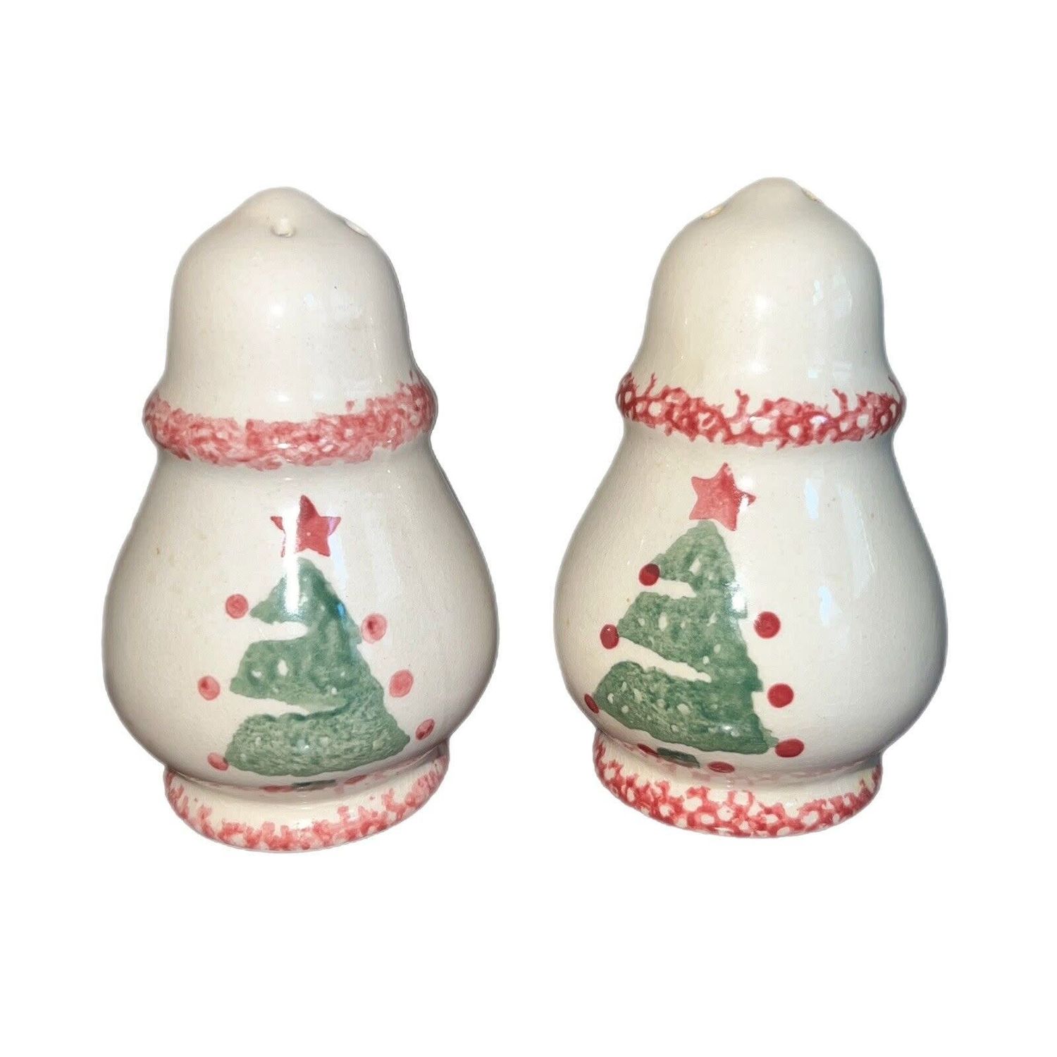 CHRISTMAS TREE SALT AND PEPPER SET 4"