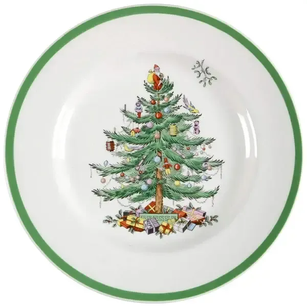 CHRISTMSA TREE DINNER PLATE 10 3/4