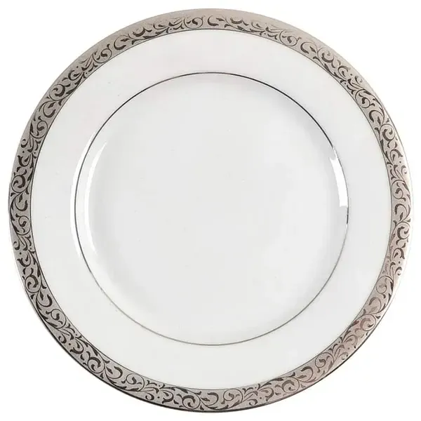 PLATINUM FILIGREE BREAD &amp; BUTTER PLATE 6 1/2"