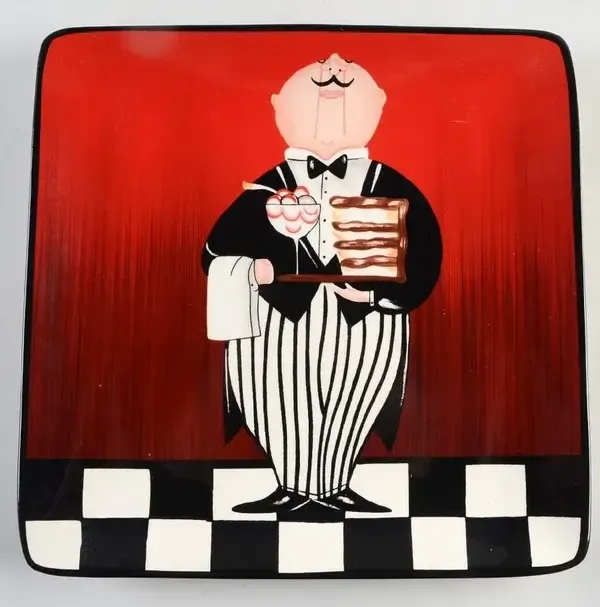 DINNER IS SERVED (NO WORDS) DINNER PLATE - DESSERT 10 1/2&quot;
