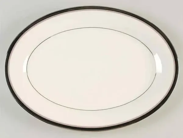 PLATINUM LIGHTS OVAL PLATTER 14 1/8&quot;