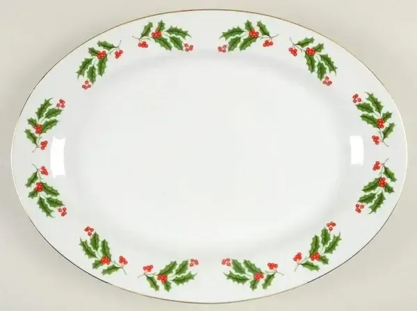 CX324 HOLLY PLATTER 13 3/4"