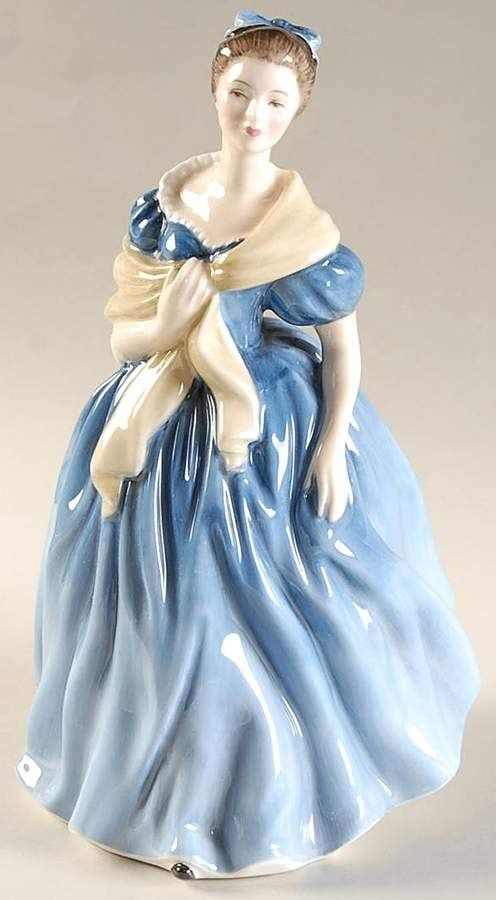ROYAL DOULTON FIGURINE ADRIENNE BLUE DRESS