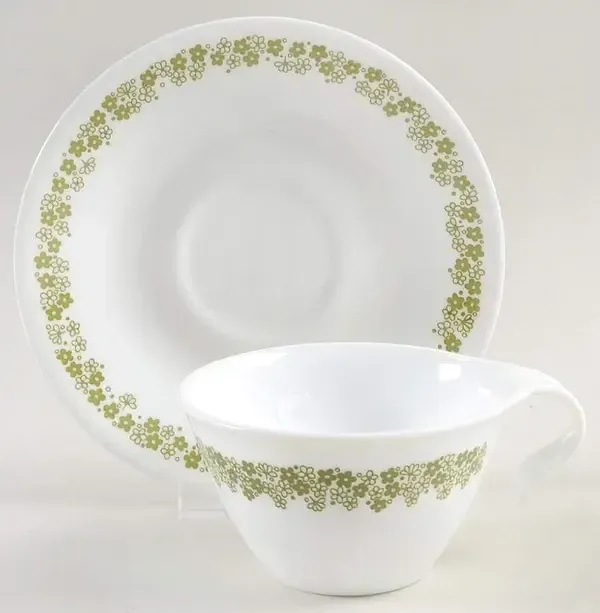 SPRING BLOSSOM CUP &amp; SAUCER HOOK HANDLE 2 1/4"