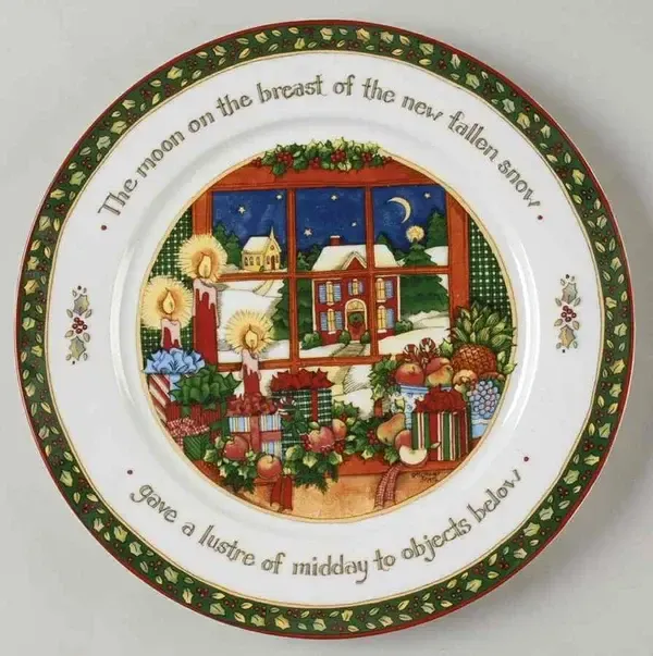 CHRISTMAS STORY DINNER PLATE 10 3/4" THE MOON ON