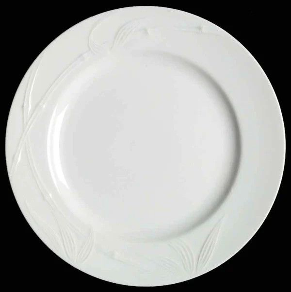 BAMBOO WHITE DINNER PLATE  11"