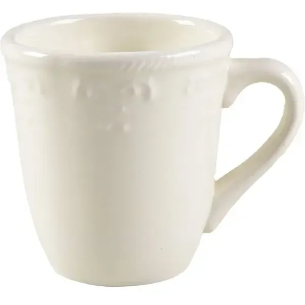 IVORY SCROLL MUG  4"