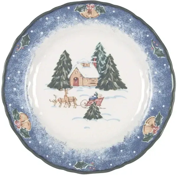 SLEIGH BELLS DINNER PLATE 11 1/8"