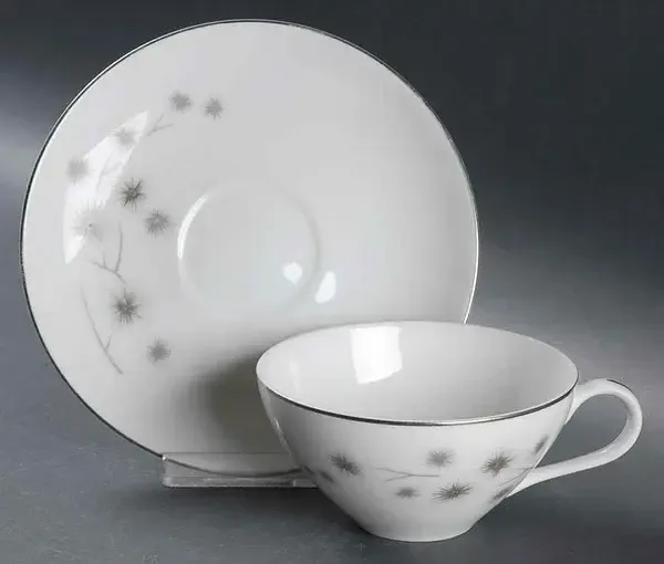 PLATINUM STAR BURST CUP &amp; SAUCER