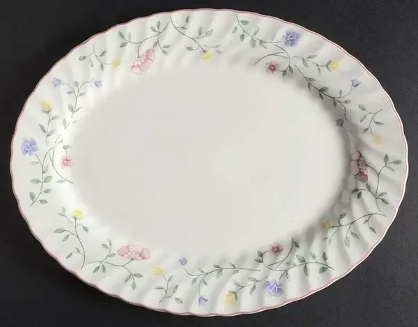 SUMMER CHINTZ OVAL SERVING PLATTER 12"