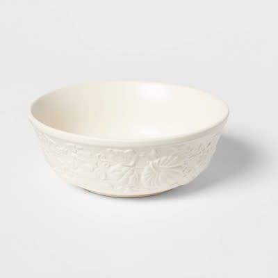 PUMPKIN EMBOSSED SERVING BOWL 93 OZ