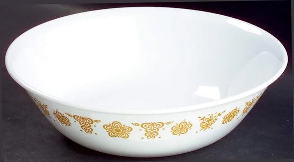 BUTTERFLY GOLD VEGETABLE BOWL 8 1/2"