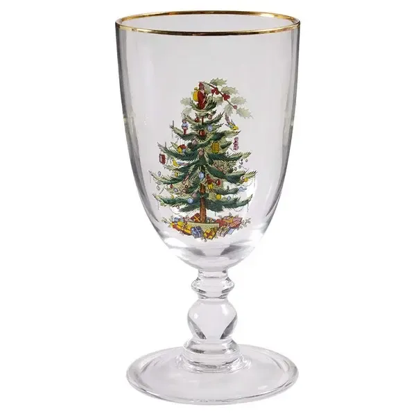 CHRISTMAS TREE GOBLET  16 OZ