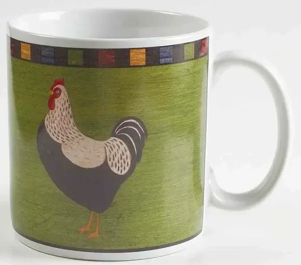 COUNTRY QUARTET MUG   3 3/4" GREEN